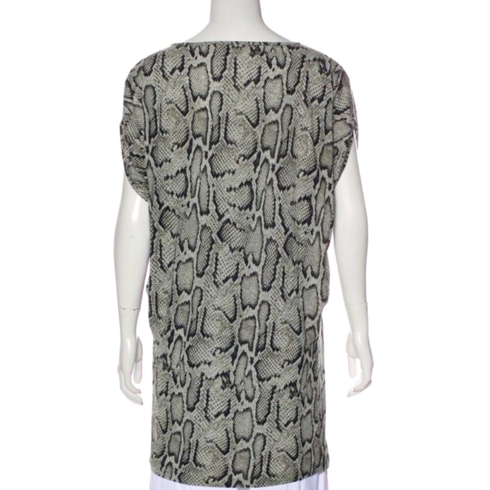 Stella McCartney Printed Snakeskin Cotton Top Black Gray Size. L | US10, IT 46 - Picture 5 of 7